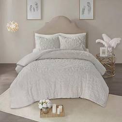 Madison Park Laetitia Duvet Cover Gray (264.16x233.68cm)