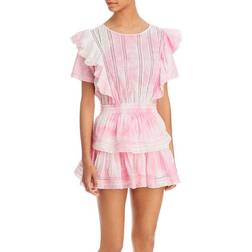 LoveShackFancy Natasha Mini Dress - Island Pink