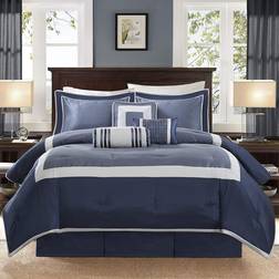 Madison Park Genevieve Bedspread Blue (228.6x228.6cm)