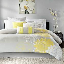 Madison Park Lola Bedspread Yellow, Gray (228.6x228.6)