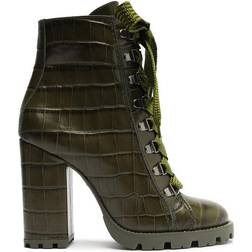 Schutz Zhara Crocodile-Embossed W - Military Green