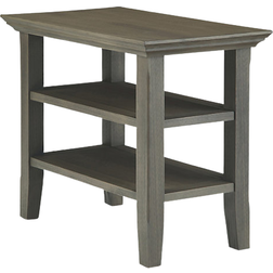 Simpli Home Acadian Narrow Farmhouse Grey Bedside Table 24x14"