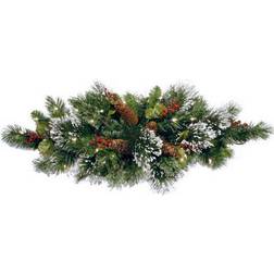 National Tree Company 32" Pre-Lit Battery-Operated Artificial Pine Christmas Tabletop Warm Clear LED Lights Decoration