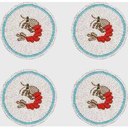 Joanna Buchanan Shrimp Coaster 10.16cm 4pcs