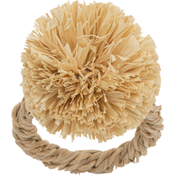 Joanna Buchanan Straw Pompom Napkin Ring 4pcs