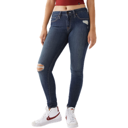 True Religion Halle Mid Rise Super Skinny Jeans - Head Space