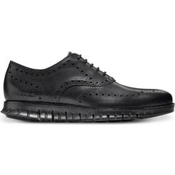 Cole Haan Zerogrand Wingtip - Black Closed Holes/Black