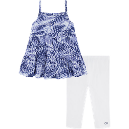 Calvin Klein Tie Dye Tunic and Legging Set 2-piece - Blue/White