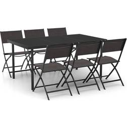 vidaXL 3073505 Set da pranzo per patio, 1 Tavolo incluso 6 Sedie