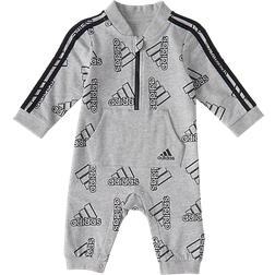 Adidas Allover Print Romper - Grey Heather