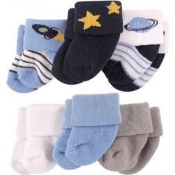 Luvable Friends Newborn Socks 6-Pack - Outer Space (10720620)