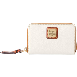 Dooney & Bourke Pebble Grain Large Zip Around Credit Card Case - White