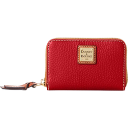 Dooney & Bourke Pebble Grain Large Zip Around Credit Card Case - Red