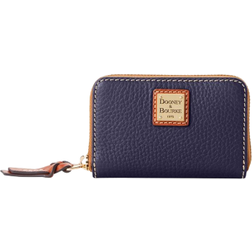 Dooney & Bourke Pebble Grain Large Zip Around Credit Card Case - Midnight Blue