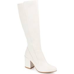 Journee Collection Tavia Medium Calf - White