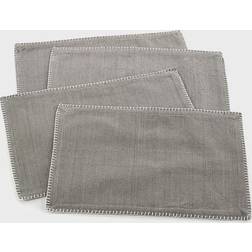 Saro Lifestyle Celena 4-pack Place Mat Gray (48.26x33.02cm)