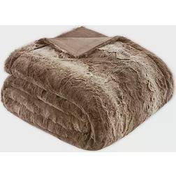 Madison Park Zuri Blankets Beige (177.8x152.4)