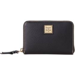 Dooney & Bourke Pebble Grain Medium Zip Around Wallet - Black
