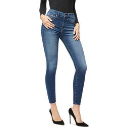 Good American Good Waist Skinny Cropped Jeans - Blue