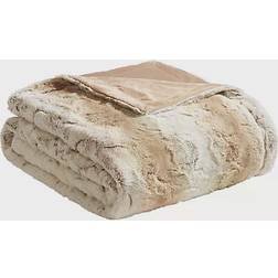 Madison Park Zuri Blankets Beige (177.8x152.4)