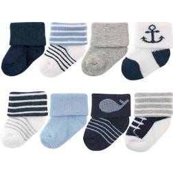 Luvable Friends Newborn Socks 8-pack - Nautical (10728020)