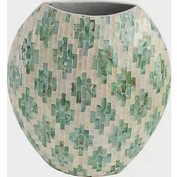 A&B Home Diamond Pattern Capiz Vase 32cm