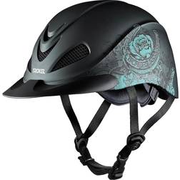 Troxel Rebel Riding Helmet - Turquoise Rose