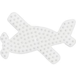 Hama Beads Midi Pearl Plate Airplane