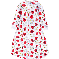 Hudson Premium Quilted Long Sleeve Sleeping Bag and Wearable Blanket Poppy Daisy