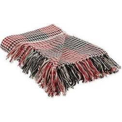 Design Imports Houndstooth Blankets Red, Black (152.4x127cm)