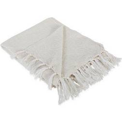 Design Imports Hexagon Blankets White (152.4x127cm)