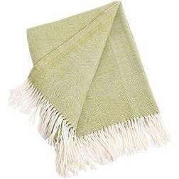 Saro Lifestyle Herringbone Blankets Green (152.4x127)