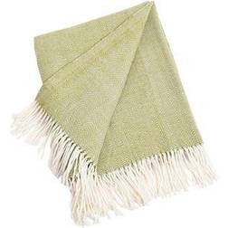 Saro Lifestyle Herringbone Blankets Green (152.4x127cm)