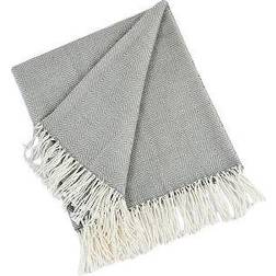 Saro Lifestyle Herringbone Blankets Gray (152.4x127cm)