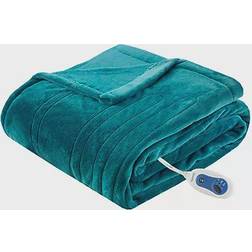 Beautyrest Heated Plush Blankets Blue (177.8x152.4cm)