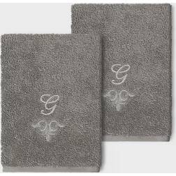 Linum Home Textiles Monogrammed G Guest Towel Gray (33.02x33.02cm)
