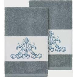 Linum Home Textiles Scarlet Embellished Guest Towel Green (76.2x40.64cm)