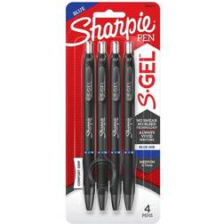 Sharpie S-Gel Pens Medium Tip 0.7mm Blue 4-pack