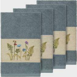 Linum Home Textiles Serenity Embellished Guest Towel Green (76.2x40.64cm)