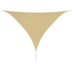 vidaXL Parasol En Tissu Oxford Triangulaire Voile Solaire Jardin Terrasse - Beige