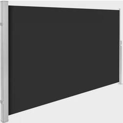 tectake Aluminium Windscherm Tuinscherm 180 x 300 cm Zwart 10x180cm