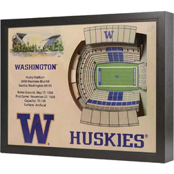 NCAA Washington Huskies StadiumViews 3D Wall Decor 25.5x19.5"