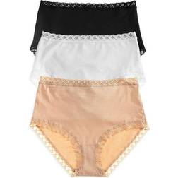 Natori Bliss Full Brief 3-pack - Black/White/Cafe