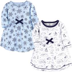 Touched By Nature Long Sleeve Baby Organic Cotton Dresses 2-Pack - Arctic (11167295)