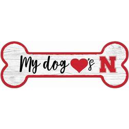 Fan Creations Nebraska Huskers Team Dog Bone Sign