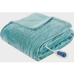 Beautyrest Heated Plush Blankets Blue (177.8x152.4)