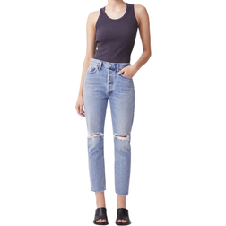 Agolde Riley High Rise Straight Crop Jeans - Escalate