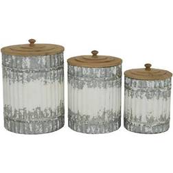 Litton Lane Farmhouse Kitchen Container 3pcs