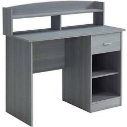 Techni Mobili Hutch Grey Writing Desk 18.8x41"