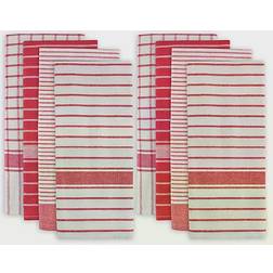 Design Imports Oversized Striped Kitchen Towel Red (71.12x50.8cm)
